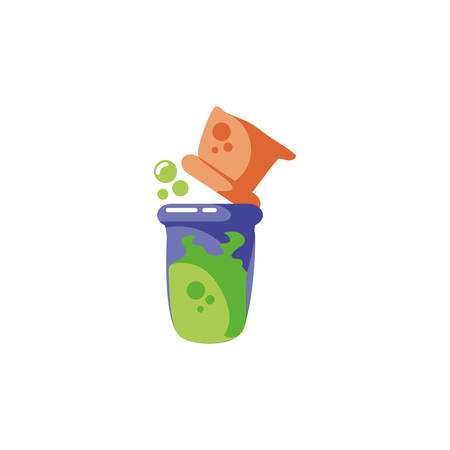 cauldron bubbly of witch on white background vector illustration designのイラスト素材