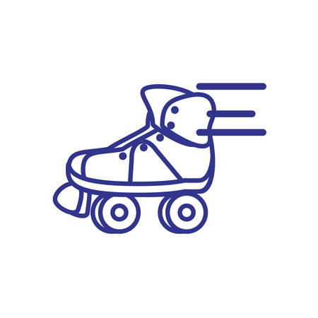 roller skates retro isolated icon vector illustration designのイラスト素材