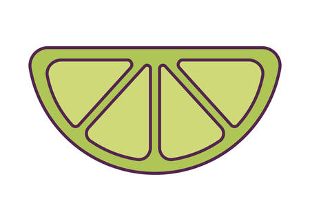 slice of fresh lemon isolated icon vector illustration designのイラスト素材
