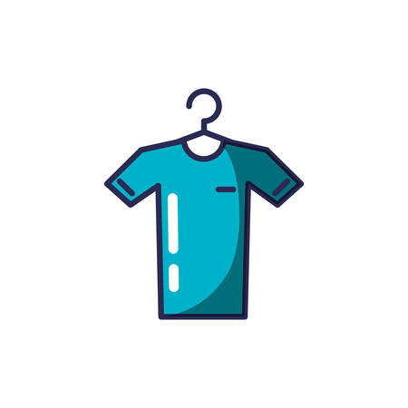 shirt hanging in clothespin vector illustration designのイラスト素材