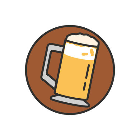jar of beer oktoberfest festival icon vector illustration designのイラスト素材