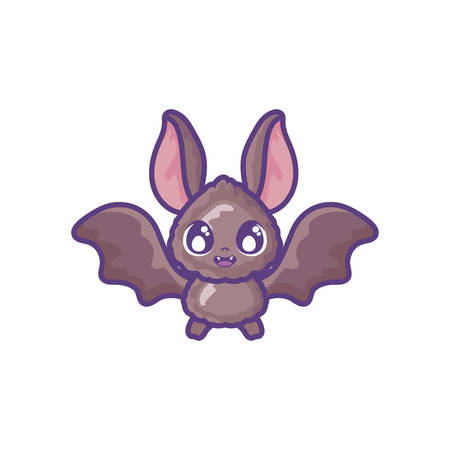 bat flying on white background vector illustration designのイラスト素材