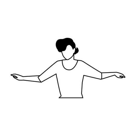 silhouette of young man on white background vector illustration designのイラスト素材