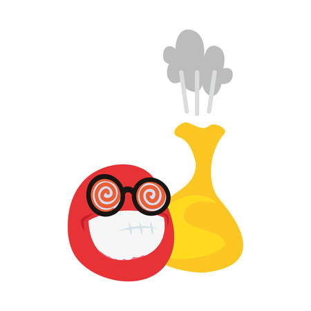 emoji cushion humor april fools vector illustrationのイラスト素材