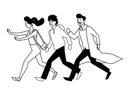 Woman and men avatars design, Person people human profile and user theme Vector illustrationのイラスト素材