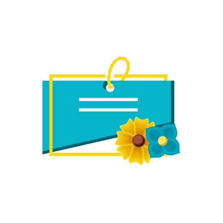 tag commercial with flowers vector illustration designのイラスト素材
