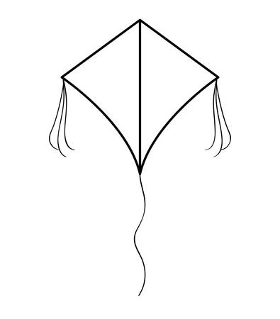 kite flying isolated icon vector illustration designのイラスト素材