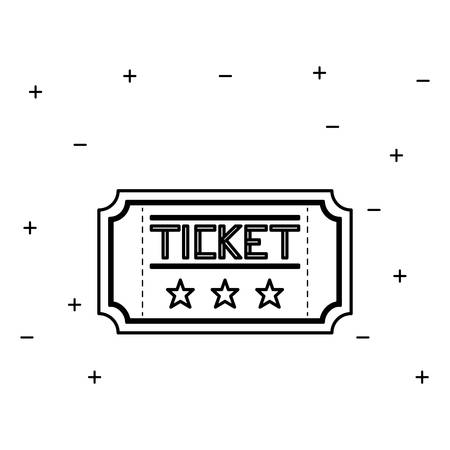 ticket cinema movie isolated icon vector illustration designのイラスト素材