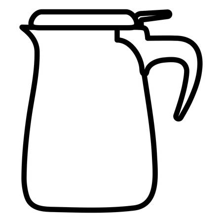 water pitcher over white background, vector illustrationのイラスト素材