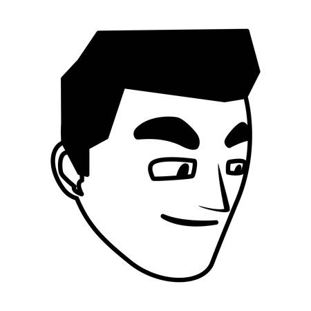 Man head design, Boy male person people human social media and portrait theme Vector illustrationのイラスト素材