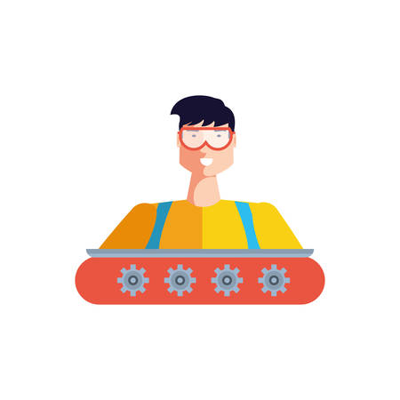 Worker design, Working occupation person job corporate employee and service theme Vector illustrationのイラスト素材