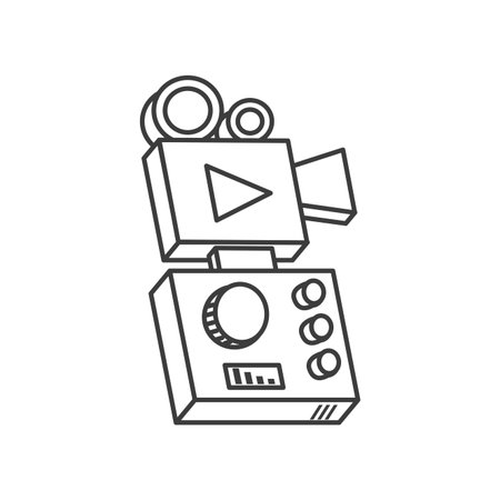 audio player console electronic device vector illustration designのイラスト素材