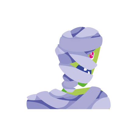 mummy head on white background vector illustration designのイラスト素材