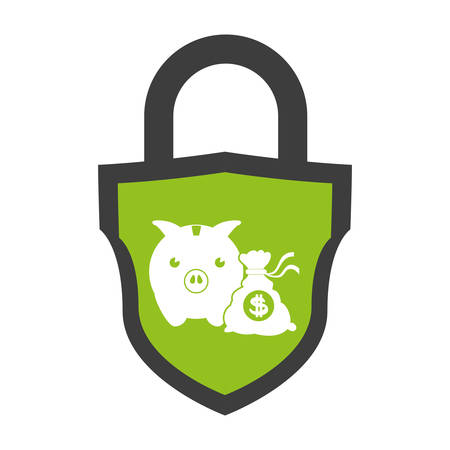 piggy savings isolated icons vector illustration designのイラスト素材