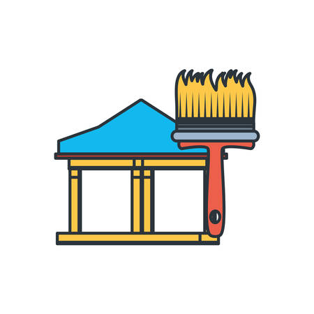 house design, under construction work repair progress reconstruction industry and build theme Vector illustrationのイラスト素材