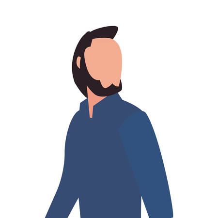 man character portrait cartoon design vector illustrationのイラスト素材