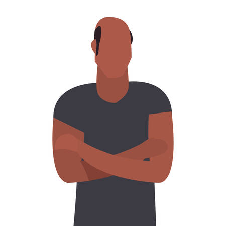 man character portrait cartoon design vector illustrationのイラスト素材