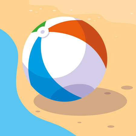 Sand ball design, Summer beach play vacation sport and game theme Vector illustrationのイラスト素材