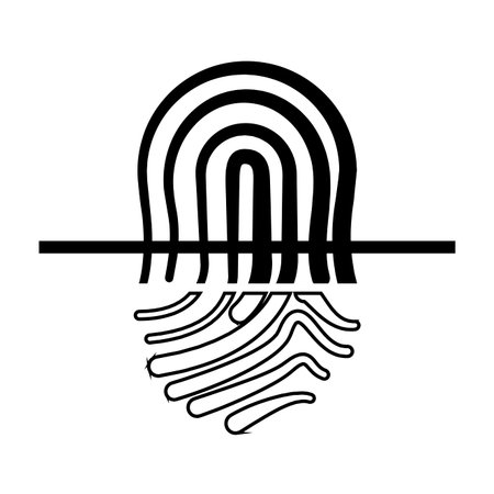 finger print security icon vector illustration designのイラスト素材