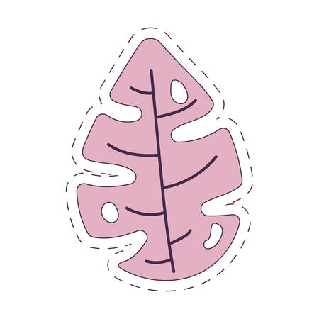 Isolated natural leaf design of Floral nature plant garden ornament botany decoration and life theme Vector illustrationのイラスト素材