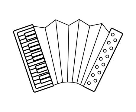 accordion instrument music isolated icon vector illustration designのイラスト素材