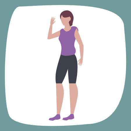 woman female character casual clothes vector illustrationのイラスト素材