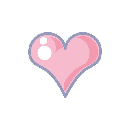 cute heart love isolated icon vector illustration designのイラスト素材