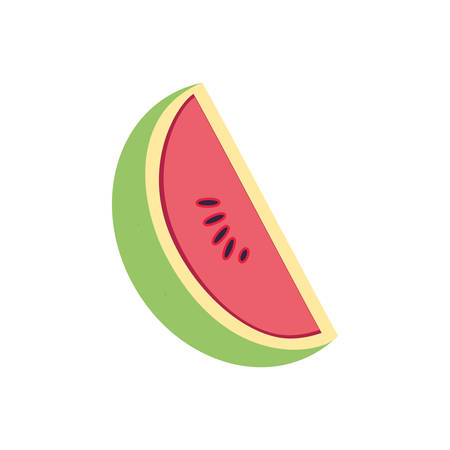 fresh slice watermelon fruit isolated icon vector illustration designのイラスト素材