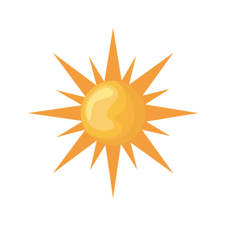 summer hot sun isolated icon vector illustration designのイラスト素材