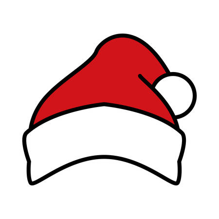 cute red santa claus hat on white background vector illustration designのイラスト素材