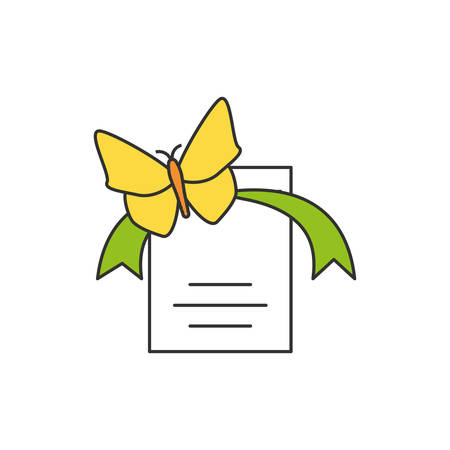 tag commercial with butterfly isolated icon vector illustration designのイラスト素材