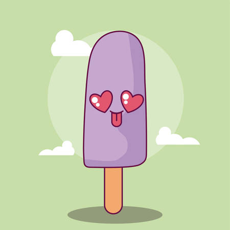Ice-cream cartoon design  theme Vector illustrationのイラスト素材