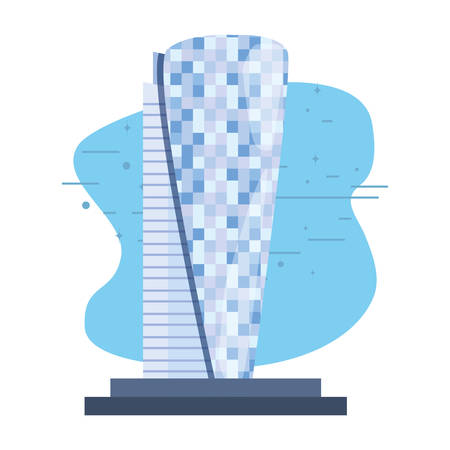 futuristic building urban tower icon vector illustrationのイラスト素材