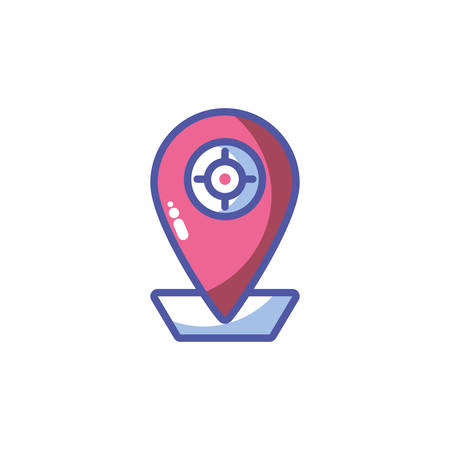pointer of place optimization in white background vector illustration designのイラスト素材