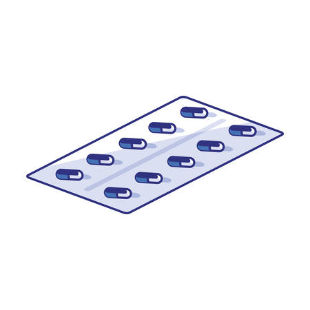 Pills tablets design of Medical care health hospital emergency aid and clinic theme Vector illustrationのイラスト素材