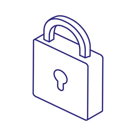 closed padlock design of Security lock access door house safe safety and protection theme Vector illustrationのイラスト素材