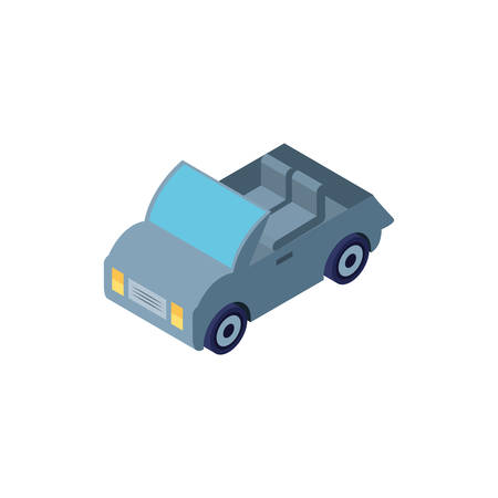 convertible car on white background vector illustration designのイラスト素材