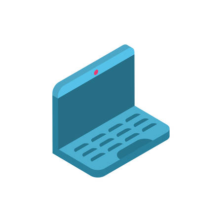 Laptop design, Digital technology communication social media internet web and screen theme Vector illustrationのイラスト素材