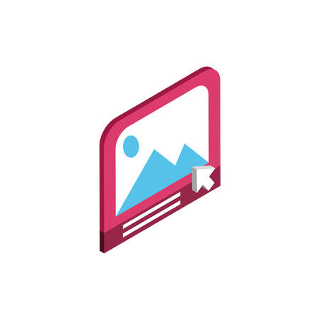 Picture and cursor design, Image photography digital photo electronic studio media and camera theme Vector illustrationのイラスト素材