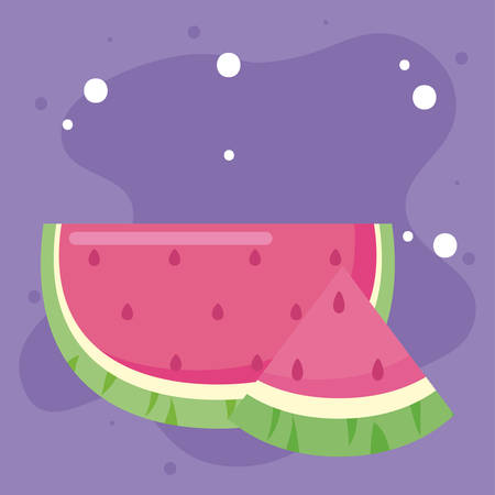 watermelon fruit design, Healthy organic food fresh sweet nature juicy and natural theme Vector illustrationのイラスト素材