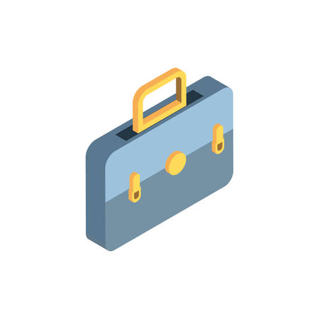 Suitcase bag design, Case office school university travel baggage luggage handle leather and trip theme Vector illustrationのイラスト素材