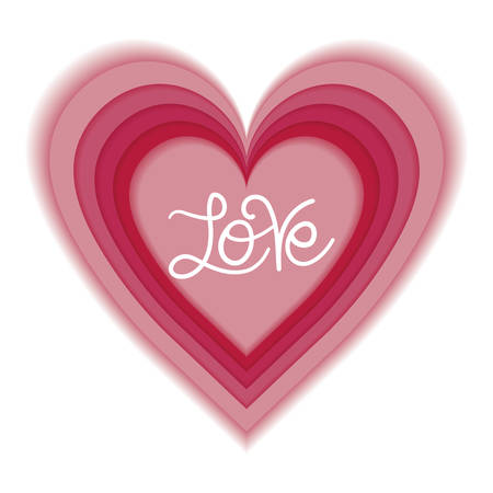 striped heart design of love passion romantic valentines day wedding decoration and marriage theme Vector illustrationのイラスト素材