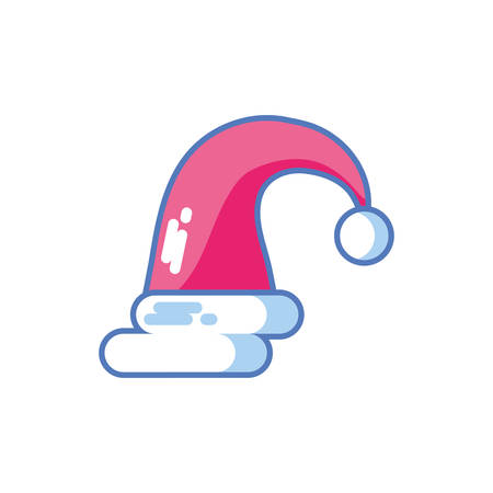 cute red santa claus hat on white background vector illustration designのイラスト素材
