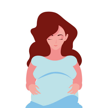 Pregnant woman design with motherhood theme Vector illustrationのイラスト素材