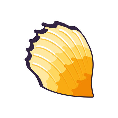 seashell marine animal isolated icon vector illustration designのイラスト素材