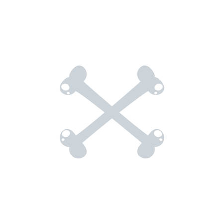 crossed bones on white background vector illustration designのイラスト素材