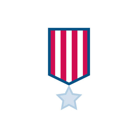 Usa star medal design, United states america independence labor day nation us country and national theme Vector illustrationのイラスト素材