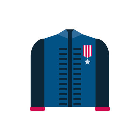 Usa jacket with medal design, United states america independence labor day nation us country and national theme Vector illustrationのイラスト素材