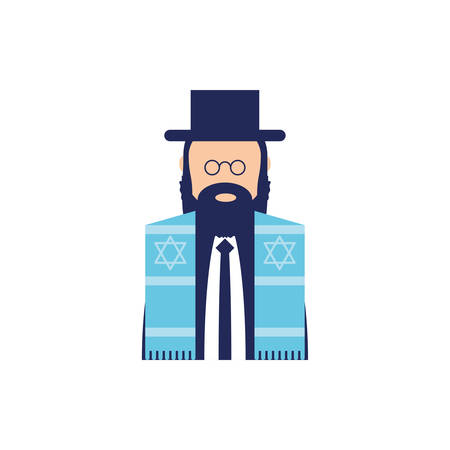Jewish man design, Hanukkah holiday celebration judaism religion festival traditional and culture theme Vector illustrationのイラスト素材