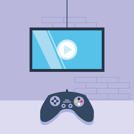 video game control with display vector illustration designのイラスト素材
